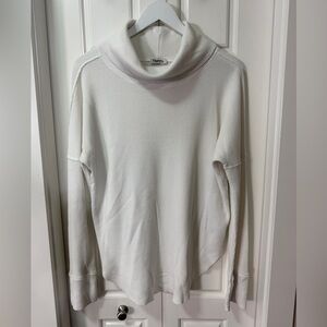 TNA Waffle Knit Cowl Neck Long Sleeve Top | Size M